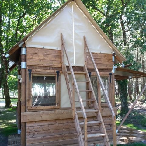 TIENDA DE LONA Y MADERA 2 personas - BIVOUAC (Sin instalaciones sanitarias) No se admiten animales