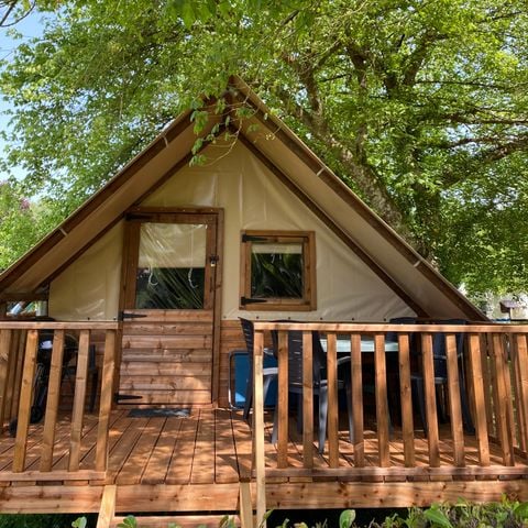 Tente en toile et en bois 4 personnes - Ecolodge