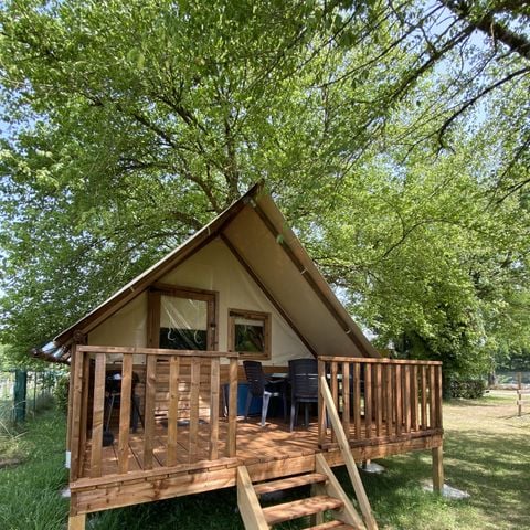 Tente en toile et en bois 4 personnes - Ecolodge