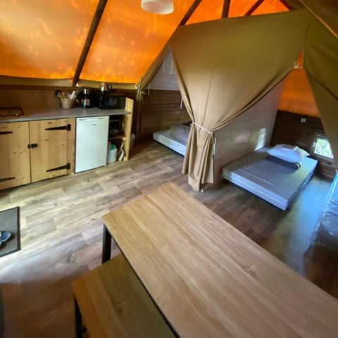Tente en toile et en bois 4 personnes - Ecolodge