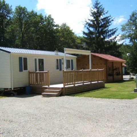 Mobilheim 6 personen - Mobilheim Bermudes Confort 30m² (3 Zimmer) + halb überdachte Terrasse 18 m² + TV 6 Pers.