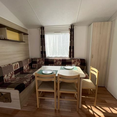 Mobilheim 6 personen - Mobilheim Bermudes Confort 30m² (3 Zimmer) + halb überdachte Terrasse 18 m² + TV 6 Pers.