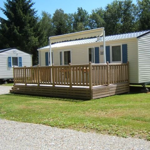 Mobilheim 6 personen - Mobilheim Bermudes Confort 30m² (3 Zimmer) + halb überdachte Terrasse 18 m² + TV 6 Pers.