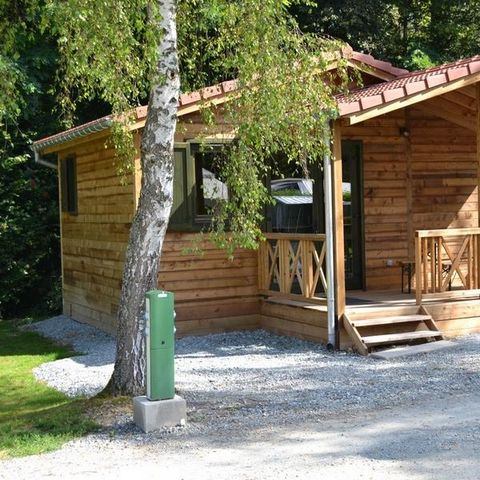 Chalet 6 personen - Chalet Savania PREMIUM46 34 m² (2 slaapkamers) + overdekt terras 13 m² + TV + omkeerbare airconditioning 4/6 pers