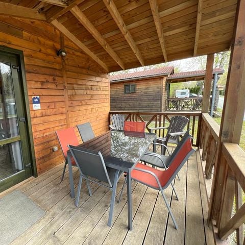 Chalet 6 personen - Chalet Savania PREMIUM46 34 m² (2 Zimmer) + überdachte Terrasse von 13 m² + TV + umkehrbare Klimaanlage 4/6 Pers.