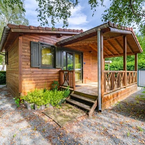 CHALET 4 personnes - Chalet Sequoia PREMIUM 34 m² (2 chambres) + double terrasse de 13 m² (couverte) + clim réversible 4/6 pers