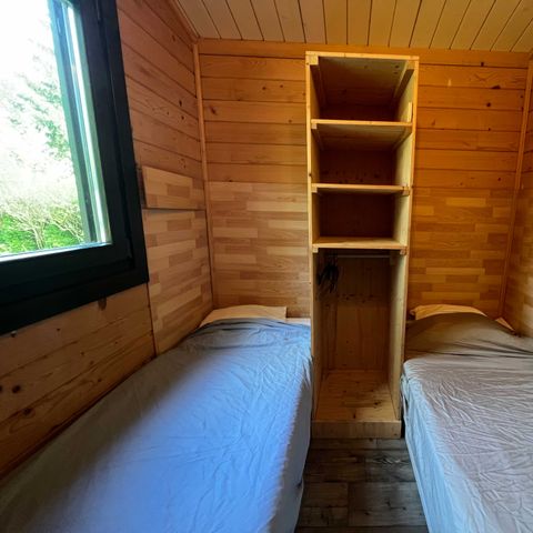 Chalet 4 personen - Chalet Sequoia PREMIUM 34 m² (2 Zimmer) + Doppelterrasse von 13 m² (überdacht) + umkehrbare Klimaanlage 4/6 Pers.