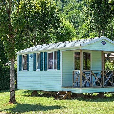 BUNGALOW 4 personnes - Mobil home Watipi ECO 26 m² (2 chambres)+terrasse couverte de 7 m² 1/4 pers