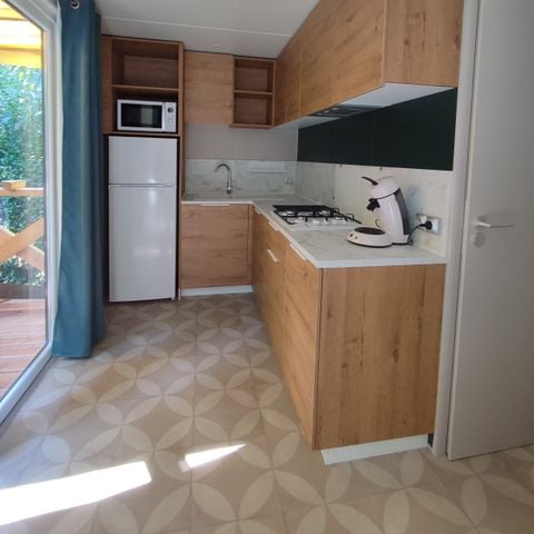 Mobilheim 4 personen - Cottage Ohara Côté Jardin Premium - 30m²-2 Zimmer -Terrasse halb überdacht- Waldblick- LV 4 pers.