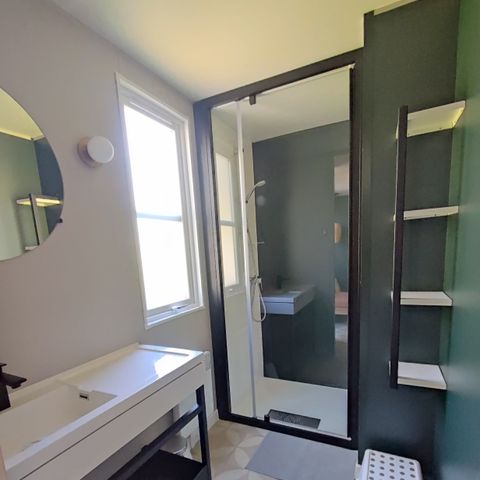 MOBILHOME 4 personnes - Cottage Ohara Côté Jardin Premium 30m² - 2 chambres + Terrasse semi couverte + Clim  - Vue forêt