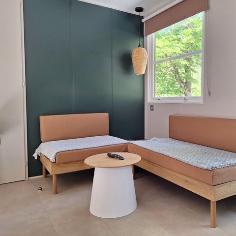 CASA MOBILE 6 persone - Cottage Ohara Côté Jardin Premium 36m² - 3 camere da letto + Terrazza + TV + LV + Aria condizionata + Vista sulla foresta