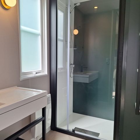 MOBILHOME 6 personnes - Cottage Ohara Côté Jardin Premium - 36m² - 3 chambres + Terrasse semi cou + TV + LV + Vue forêt 6 pers