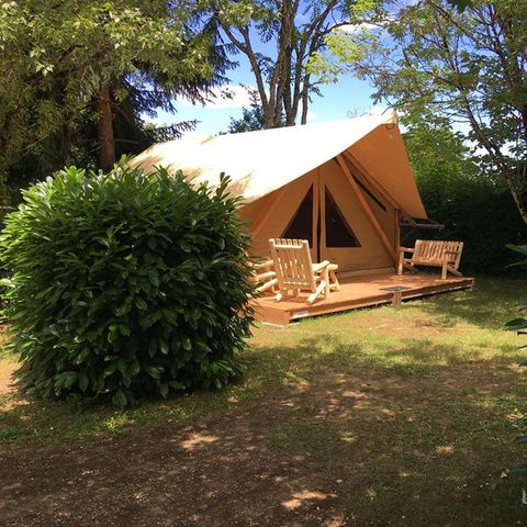 Canvas and wooden tent 4 persons - Lodge