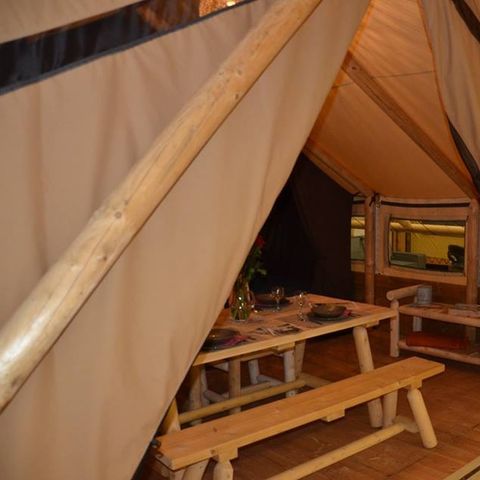 TENTE TOILE ET BOIS 4 personnes - Lodge