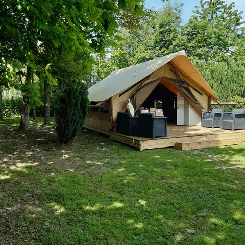 TIENDA DE LONA Y MADERA 4 personas - Albergue