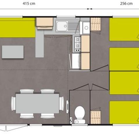 Mobile home 6 persons - COMFORT 3-bedroom