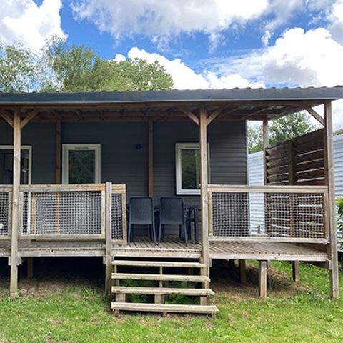 Mobilheim 6 Personen - Comfort XL | 3 Schlafz. | 6 Pers. | Erhöhte Terrasse | Klimaanlage