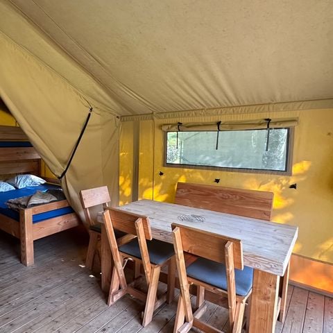 Tente en toile et en bois 5 personnes - Lodge | 2 Ch. | 5 Pers. | Sans SDB