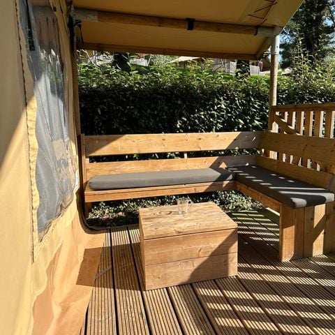 Tente en toile et en bois 5 personnes - Lodge | 2 Ch. | 5 Pers. | Sans SDB