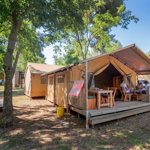 Safarizelt 6 Personen - Safari Lodge Zelt | 3 Schlafz. | 6 Pers. | 1 Bad | Klimaanlage