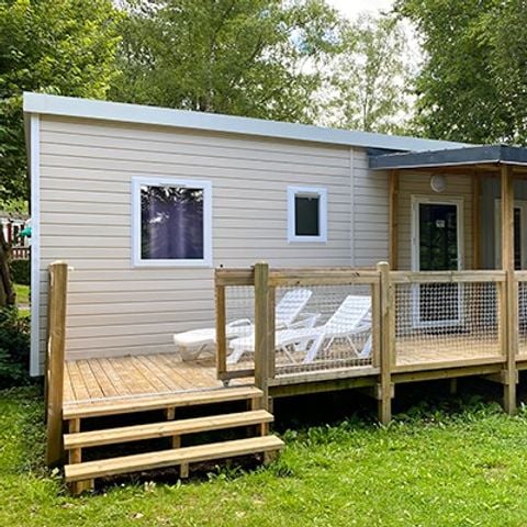 Mobilheim 6 Personen - Premium | 3 Zi. | 6 Pers. | Erhöhte Terrasse | Klima.