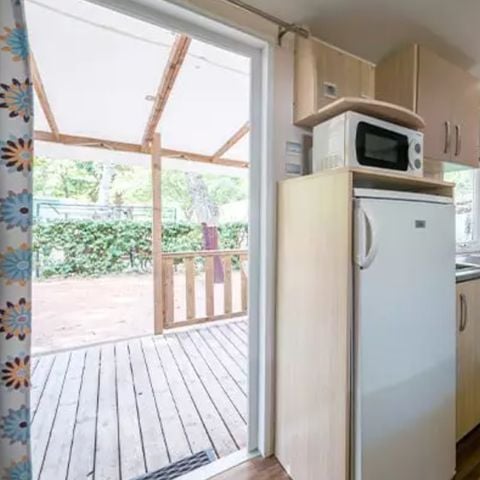 Mobilheim 6 Personen - Comfort XL | 3 Zi. | 6 Pers. | Erhöhte Terrasse