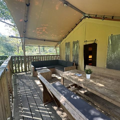 Safarizelt 5 Personen - Lodge | 2 Schlafz. | 5 Pers. | Klimaanlage