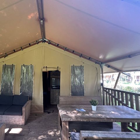 Safarizelt 5 Personen - Lodge | 2 Schlafz. | 5 Pers. | Klimaanlage