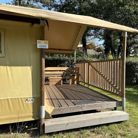 Lodge 5 personen - Lodgetent | 2 slaapkamers | 4/5 pers. | Enkel terras | Geen badkamer