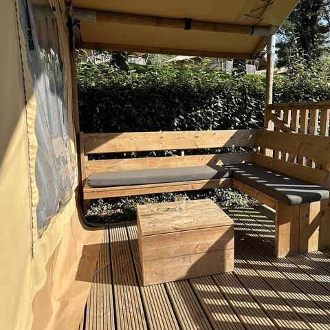 LODGE 5 Personen - Lodge-Zelt | 2 Schlafz. | 4/5 Pers. | Einfache Terrasse | Ohne Bad