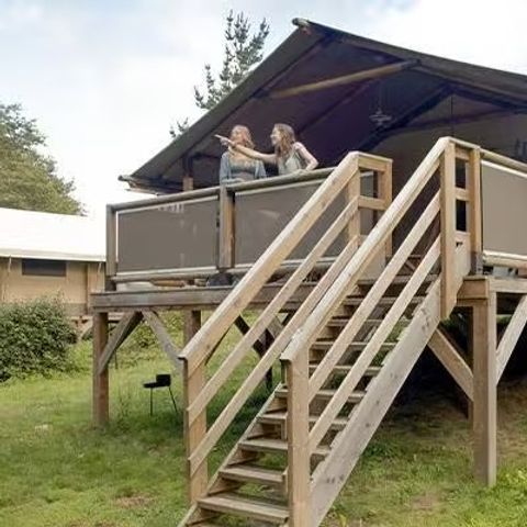 Safarizelt 5 Personen - Super Lodge | 2 Schlafz. | 4/5 Pers. | Einfache Terrasse | 1 Bad