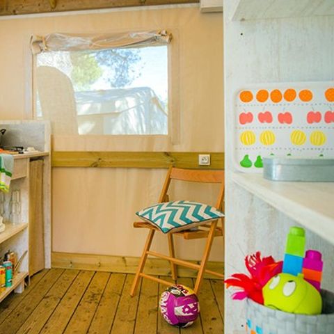 Zelt 5 Personen - Öko-Lodge | 2 Zimmer | Kapazität 4/5 Personen | Ohne Sanitäranlagen