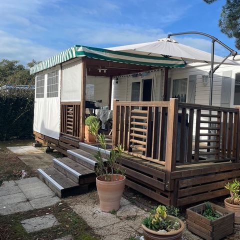 STACARAVAN 3 personen - STACARAVAN MET AIRCONDITIONING OP EEN BOERDERIJCAMPING