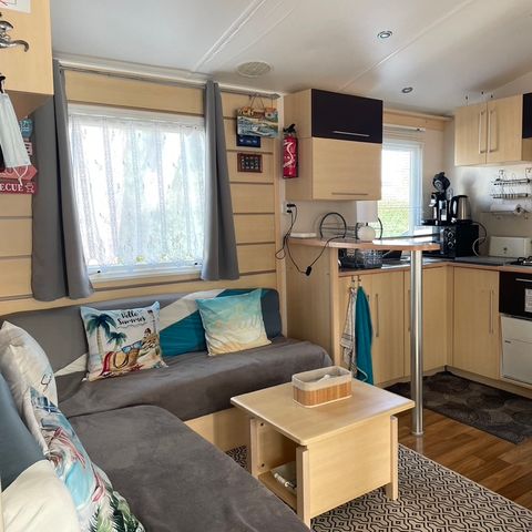 Stacaravan 3 personen - STACARAVAN MET AIRCONDITIONING OP EEN BOERDERIJCAMPING