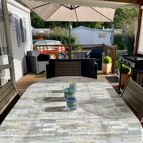 Mobilheim 3 Personen - MOBILHEIM MIT KLIMAANLAGE IN CAMPING AUF DEM BAUERNHOF