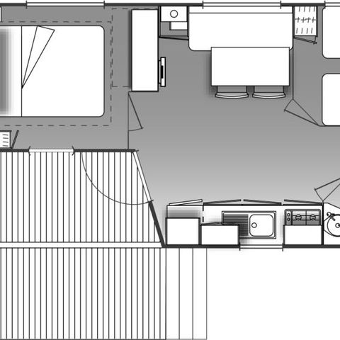 MOBILHOME 4 personas - EL ACOGEDOR SIN AIRE ACONDICIONADO