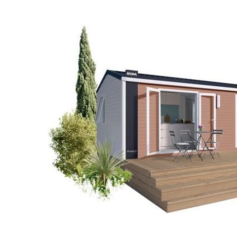 Stacaravan 6 personen - LE RIVIERA CLIMATISE 3 kamers