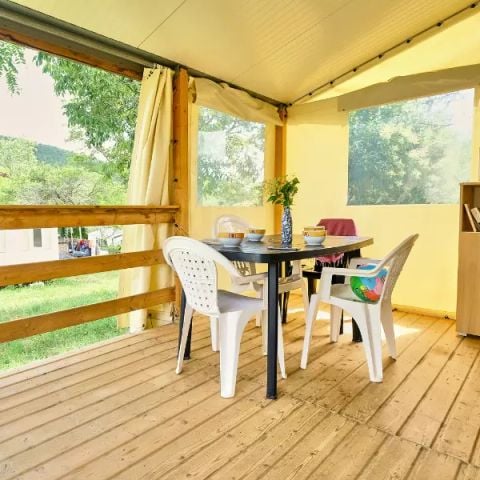 Safarizelt 4 Personen - Zeltbungalow 3 Zimmer 4 Erwachsene (+ 1 Kind -9 Jahre) Ohne Sanitäranlagen