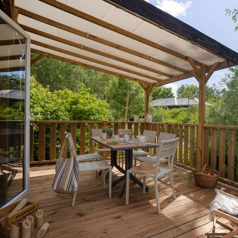 Stacaravan 6 personen - Premium hut met 3 slaapkamers