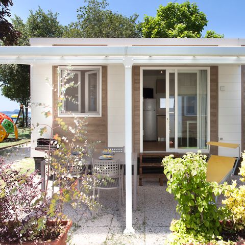 Mobile home 4 persons - WITH 24m LAKE VIEW with open terrace/pergola