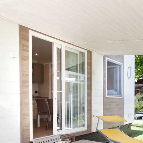 Mobile home 4 persons - WITH 24m LAKE VIEW with open terrace/pergola