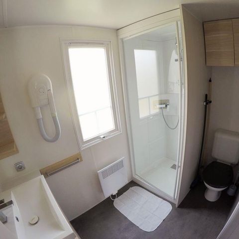 Mobilheim 2 Personen - Confort 18m² 1 Zimmer + überdachte Terrasse + Klimaanlage + TV