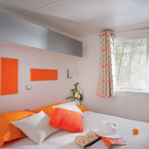 Mobile home 2 persons - Comfort Mobile Home 18m² 1 bedroom + covered terrace + air conditioning + TV
