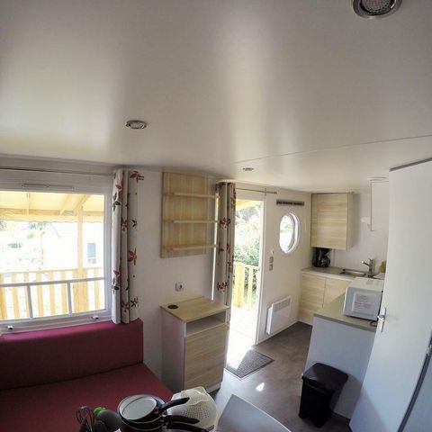 Mobile home 2 persons - Comfort Mobile Home 18m² 1 bedroom + covered terrace + air conditioning + TV