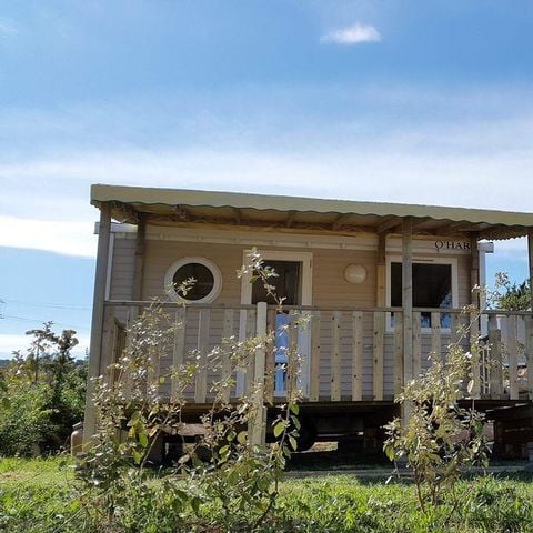 Mobilheim 2 Personen - Confort 18m² 1 Zimmer + überdachte Terrasse + Klimaanlage + TV