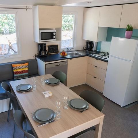Mobilheim 8 personen - Premium-Zimmer mit 4 Schlafzimmern, 40 m²