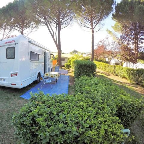 Kampeerplaats - Comfortpakket (1 tent, caravan of camper / 1 auto / 10A elektriciteit)