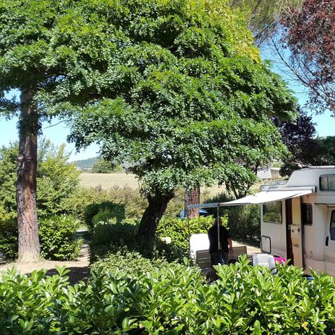 Stellplatz - Forfait Confort (1 Zelt, Wohnwagen oder Wohnmobil / 1 Auto / Strom 10A)