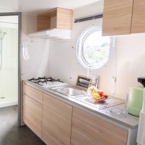 Mobile home 4 persons - Loggia Confort 24 m² 2 bedrooms + covered terrace + TV