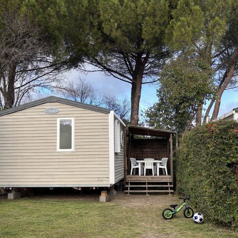Mobile home 4 persons - Loggia Confort 24 m² 2 bedrooms + covered terrace + TV